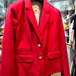 Red corporate fitted blazer.  Size 6.  Gently worn